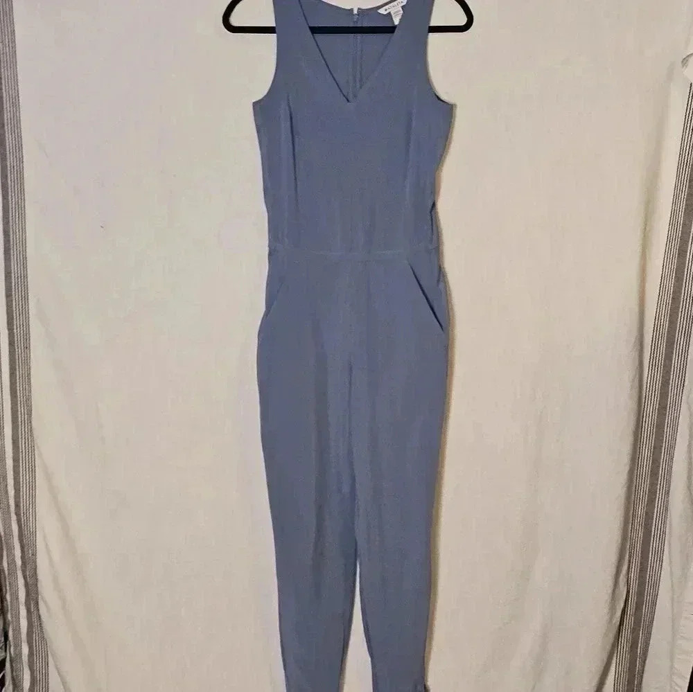 Athleta Brooklyn Casual Blue Chic Long Jumpsuit SZ 0